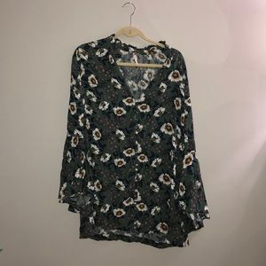 Free People Green Floral Dress